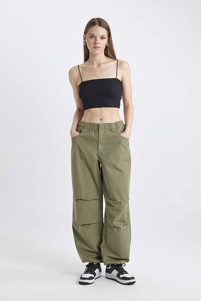 DeFacto Σχοινάκι Skinny Fit Cotton Crop Top - U0358az22sm