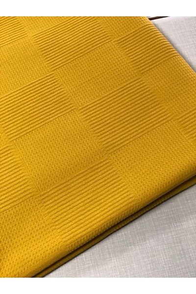 Sefaoğlu tekstil King Size Pique Colored Mustard 100% Cotton Shoulder
