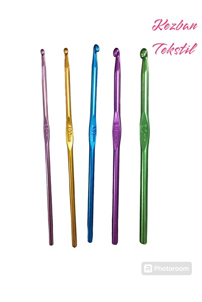 Kezban Tekstil Nazarone 5 Lİ METAL TIĞ SETİ 3,5-4-4,5-5-6 NO