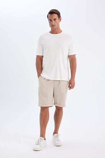 DeFacto Pique Elastic Waist Bermuda Shorts A7341ax23hs