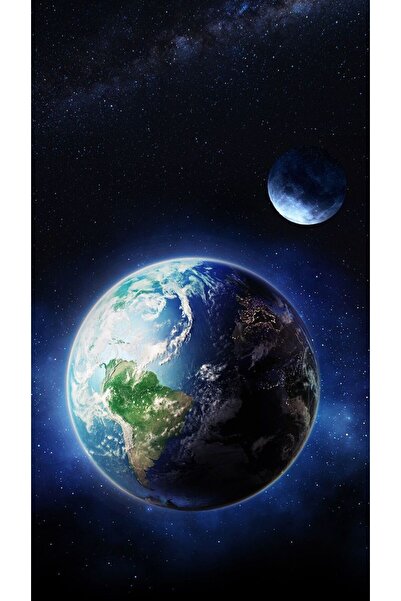 hediyeniburadabul Poster din lemn cu design Planete