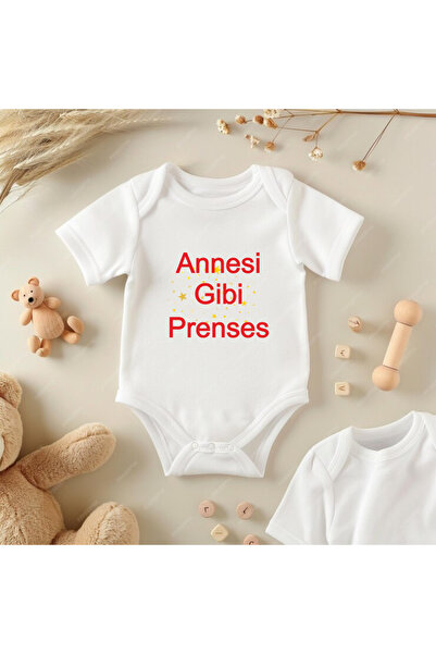 yeşil baskı merkezi Princess-Like Printed Cotton Baby Bodysuit