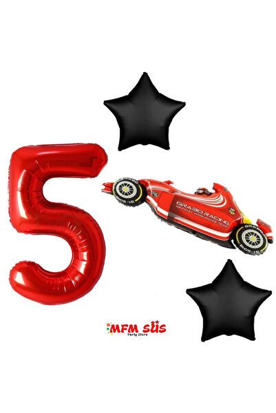 MFM مجموعة بالونات فويل للسيارة فورميولا 1 لعمر 5 سنوات - 100 سم