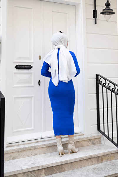 Sfg Life Moda Ακρυλικό ζιβάγκο Slim Fit Hijab Pencil Φόρεμα - Ευέλικτο Πλεκτό