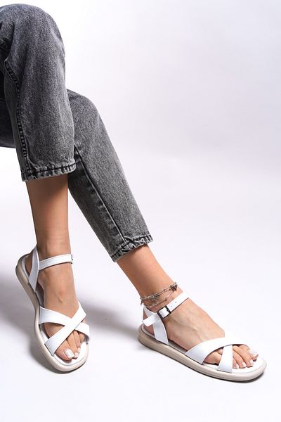 Riccon Purlogih Damen Sandalen0012103 Weiß