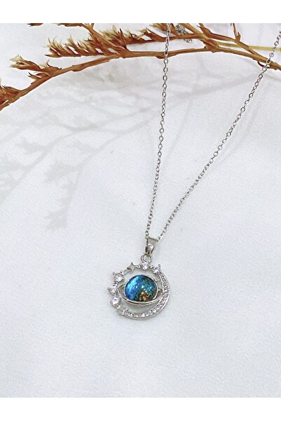 316L Stainless Steel Earth Stars Galaxy Necklace