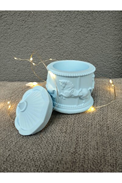 stone powder decorative منظم صندوق حصان ونمل مزخرف بالخرسانة مع غطاء