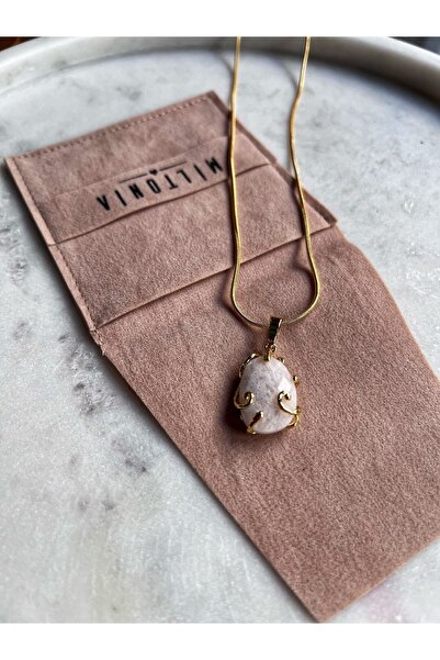 Miltonia قلادة حجر القمر الطبيعي