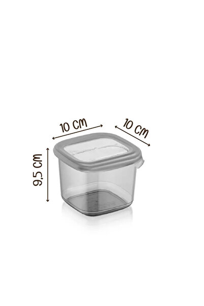 AGR Concept 550 Ml 12 Pieces Square Spice Bowl Set - with Label and Spoon Hard Lid