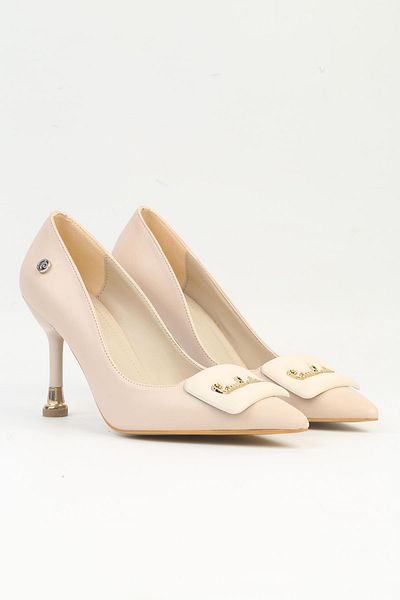 Pierre Cardin ® |   Pc-54029 Cream - Women's Heeled Shoes