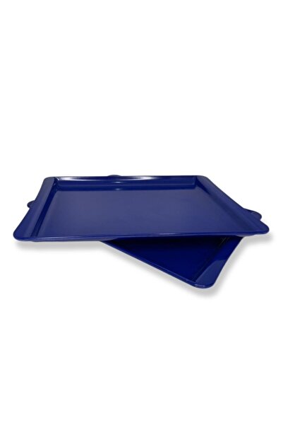 butik içki Navy Blue Melamine Tray and Presentation Plate - Useful Combination
