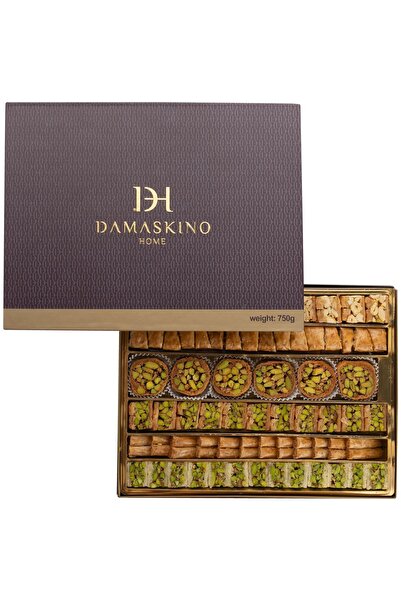 DAMASKİNO HOME Fıstıklı & Kajulu Karışık Baklava 750 Gram