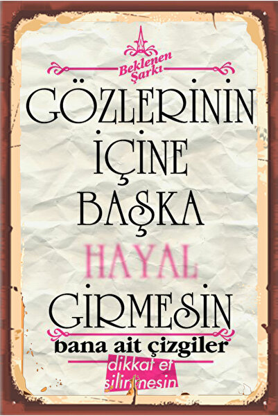 hediyeniburadabul Poster din lemn proiectat TSM