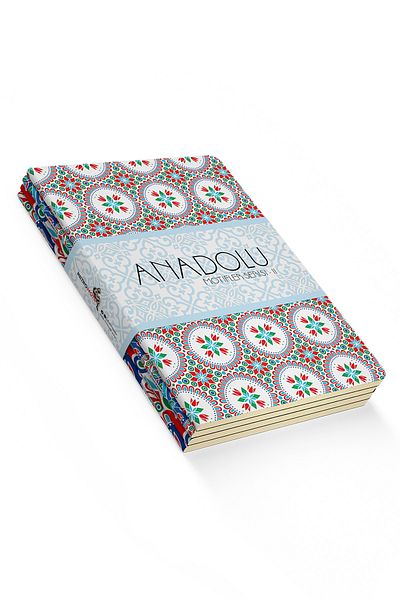 retronote Anatolian Motifs Notebook Set 2 - 64 Pages Unlined - 14x21cm