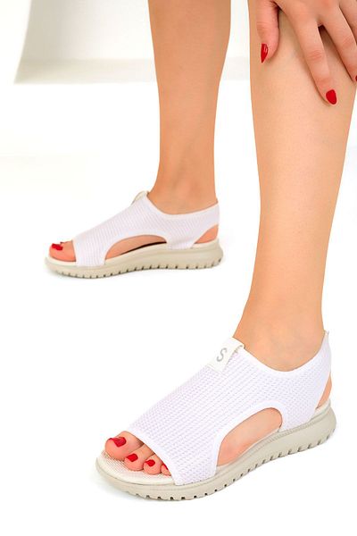 SOHO 16136 Model White-White Women's Sandals