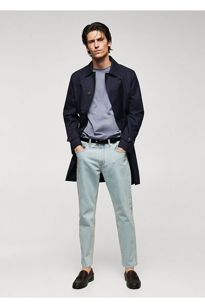 MANGO Ανδρικό παλτό Navy Blue57184385