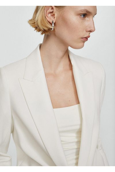 MANGO Blazer de damă natural -67993264
