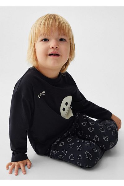 MANGO Schwarze Pyjamahose für Babys (Jungen) -57036312