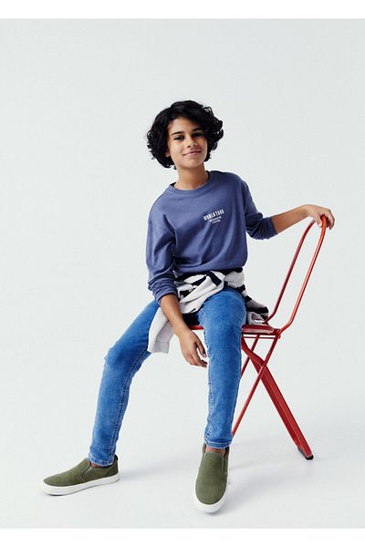 MANGO Woman Blugi pentru baieti - Culoare Denim Mediu, Model67161505