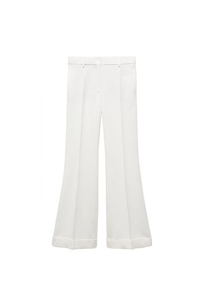 MANGO 67028660   Model Pearl White Women's Trousers