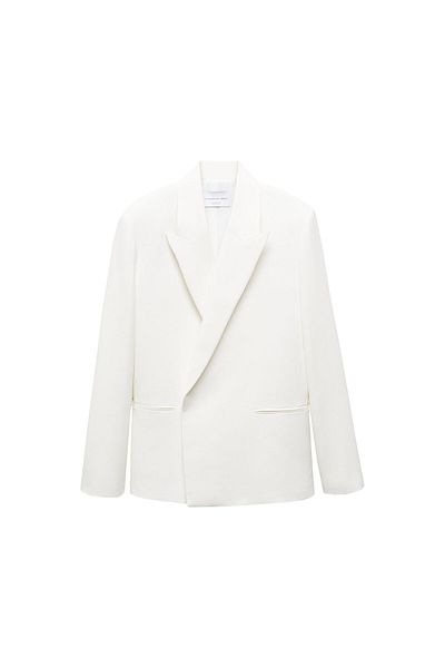 MANGO 67048658 Model Pearl White dámska blejzerová bunda