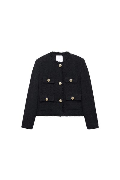 MANGO Woman Women's Black Jacket -57983817