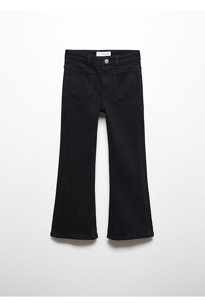 MANGO Woman Girl's Black Denim Jeans -67130467