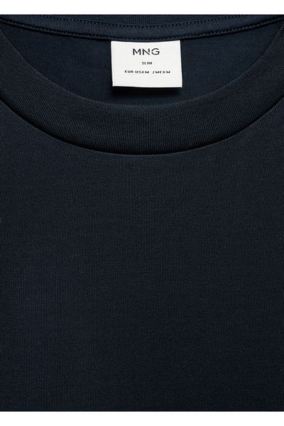 MANGO Man Ανδρικό μπλουζάκι Navy Blue57055994