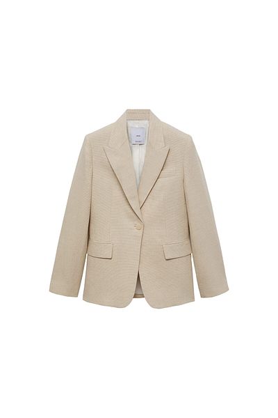 MANGO Beige Women's Blazer - 67957926