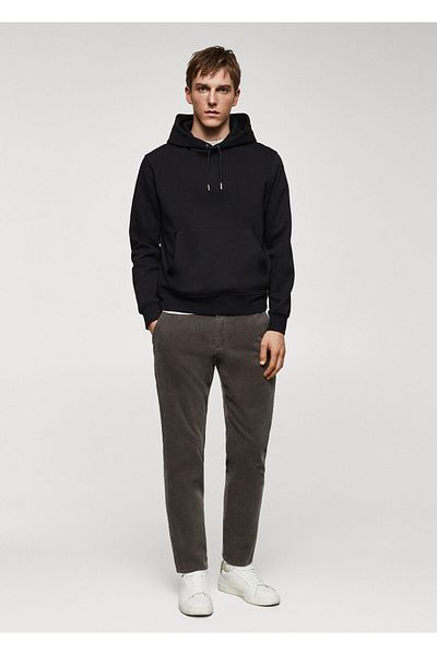 MANGO Woman Ανδρικό μαύρο φούτερ -67130650