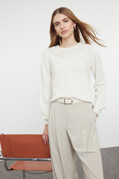 Trendyol Collection Pulover tricotaj cu guler de piatră - TWOAW25KZ00165