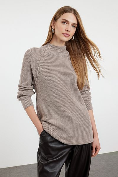 Trendyol Collection Pulover din tricotaje din nurcă cu potrivire largă - durabil TWOAW25KZ00032