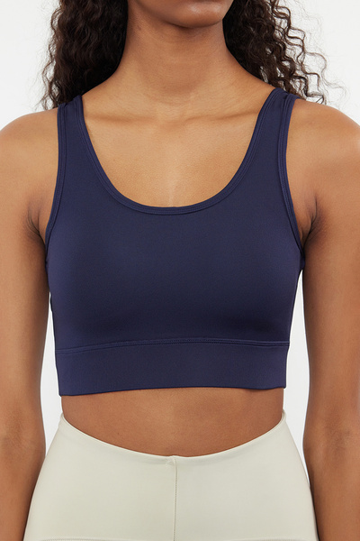 Trendyol Collection Sötét sötétkék kötött sportmelltartó – alátámasztott/formázó, hátul részletes TWOAW21SS0048