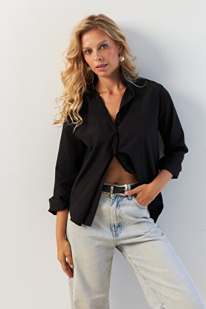 Cool & Sexy Black Basic Women's Shirt - HNT02