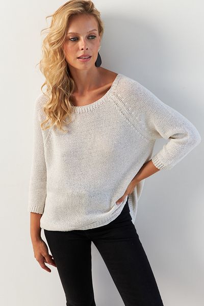 Cool & Sexy Bílá dámská halenka z pleteniny - YV267