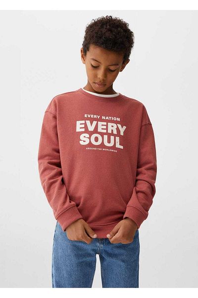 MANGO Kids Sweatshirt aus Baumwolle mit Aufschrift
