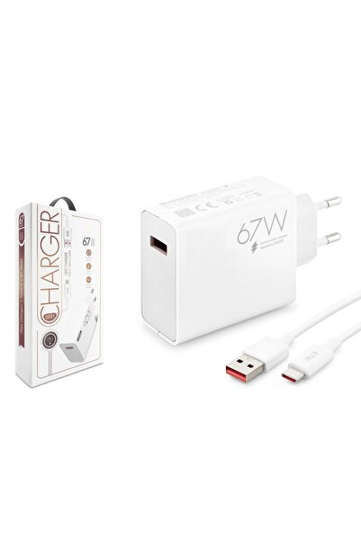 Subzero Redmi K60 Ultra Uyumlu SG51 67 Watt Hızlı Turbo Şarj Seti Kafa + Kablo