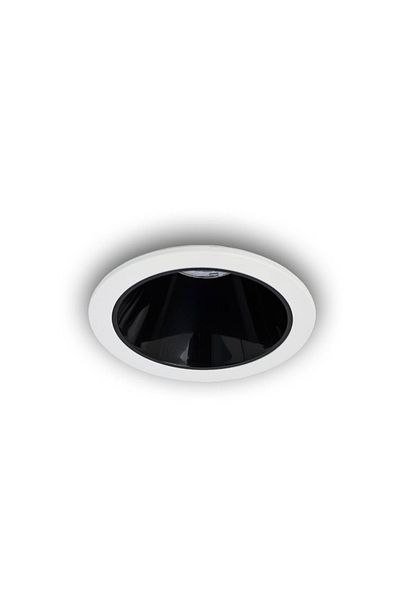 LIGHTMORE Round Recessed Spot Luminaire with Gu10 Lampholder - White Frame and White Inner Coating