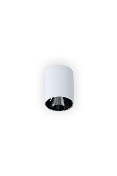 LIGHTMORE Round Spot White Luminaire - Gu10 Lampholder, Chrome Inner Finish