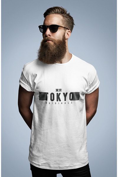 Pasage Oversize εμπριμέ λευκό μπλουζάκι