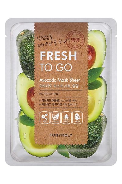 TONYMOLY Face Mask Fresh to Go Nourishing Avocado Skin Care (1 Piece)