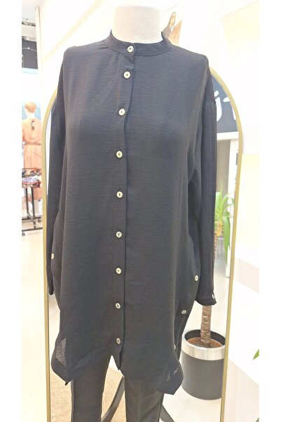 Invee Black Judge Collar Jazz Tunic - 6941