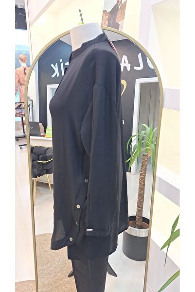 Invee Black Judge Collar Jazz Tunic - 6941