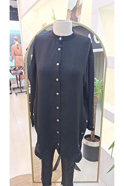 Invee Black Judge Collar Jazz Tunic - 6941