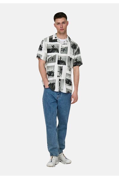 Only & Sons Hemd Normal geschnitten Hemdkragen Hemd