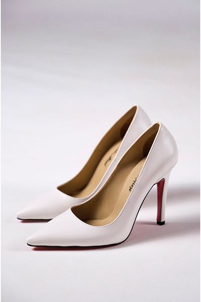 Ayakkabı Ateşi White Skin Women's Thin Heeled Shoes Stiletto Yoshi