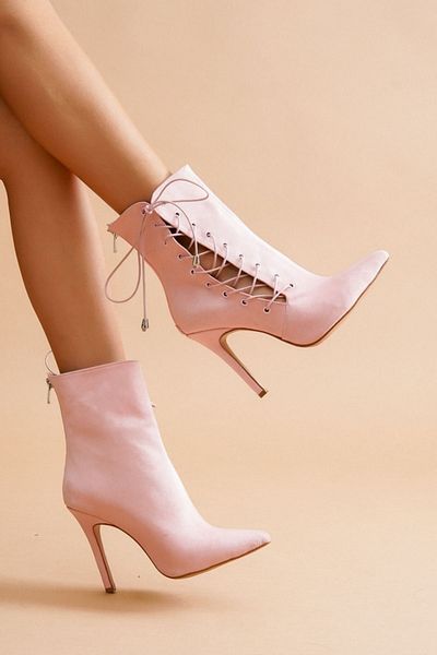 Ayakkabı Ateşi Φανταχτερό βραδινό φόρεμα Aida - Powder Suede, Special Design Winter Heeled Γυναικεία Παπούτσια