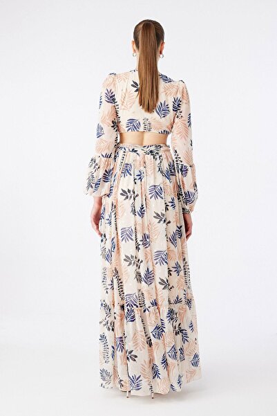 rue Φόρεμα με λεπτομέρεια με μοτίβο με χαμηλή μέση