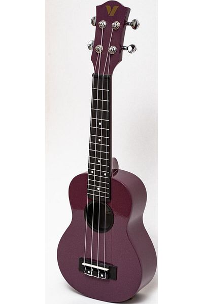 VALLER Uk110 - Chrome Colored Twirl Purple Soprano Ukulele