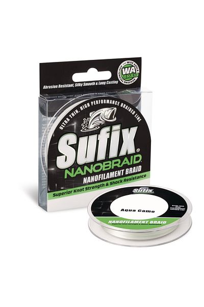 SUFIX AQUA CAMO Nano Braid String Line - 0.12MM, 100MT, 7.3KG